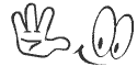 Animated eye and hand pointing
